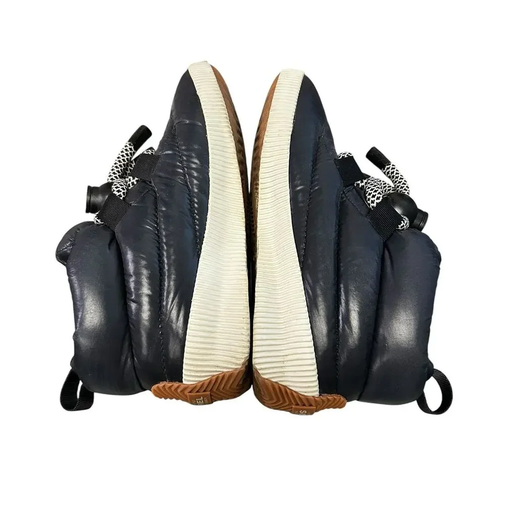 Sorel Navy Out 'N About Puffy Oversized Drawcord Lace Waterproof Boot Womens 7.5